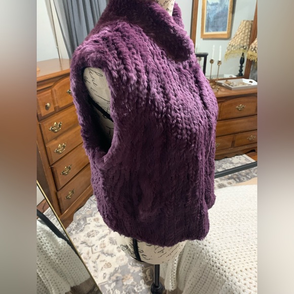CALYPSO Christiane Celle 100% rabbit fur vest size Medium - Picture 7 of 16